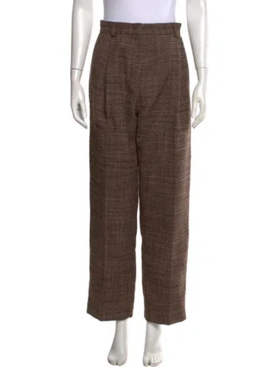Pre-owned Rachel Comey Linen Wide Leg Pants In Brown