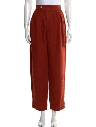 Pre-owned Rachel Comey Linen Wide Leg Pants In Orange