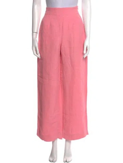 Pre-owned Rachel Comey Linen Wide Leg Pants In Pink