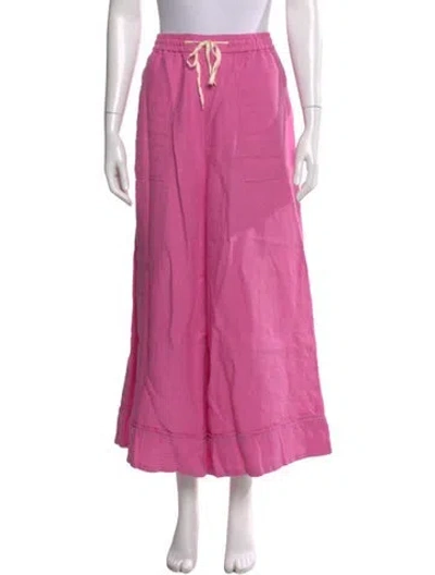 Pre-owned Rachel Comey Linen Wide Leg Pants In Pink