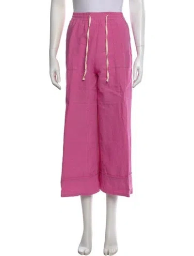 Pre-owned Rachel Comey Linen Wide Leg Pants In Pink