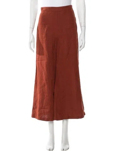 Pre-owned Rachel Comey Linen Wide Leg Pants In Red