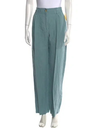 Pre-owned Rachel Comey Linen Wide Leg Pants W/ Tags In Blue