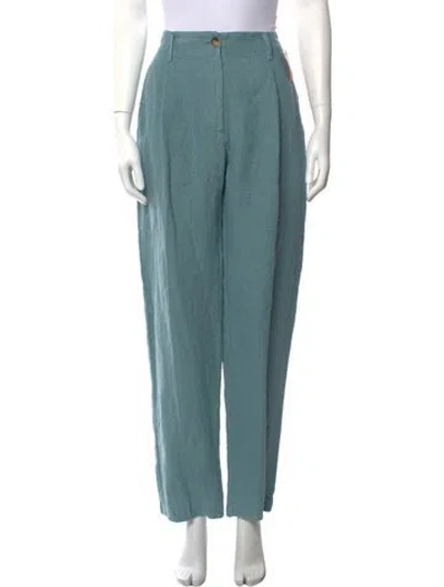Pre-owned Rachel Comey Linen Wide Leg Pants W/ Tags In Blue