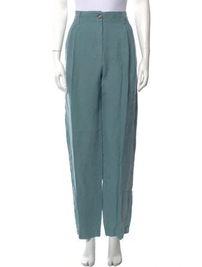 Pre-owned Rachel Comey Linen Wide Leg Pants W/ Tags In Blue