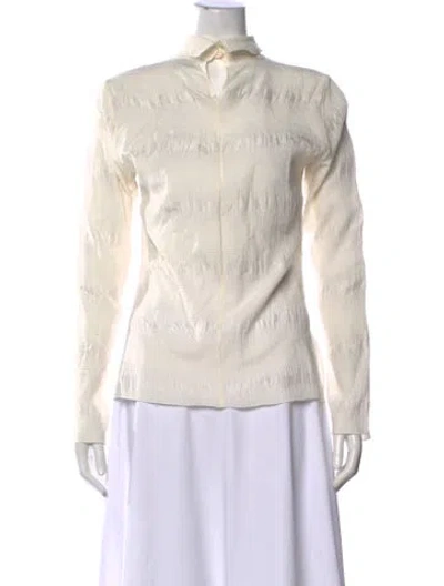 Pre-owned Rachel Comey Long Sleeve Blouse In Neutral