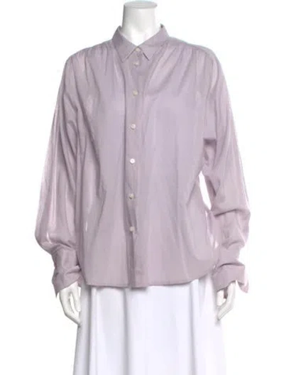 Pre-owned Rachel Comey Long Sleeve Blouse In Purple