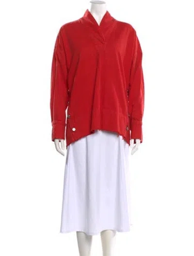 Pre-owned Rachel Comey Long Sleeve Blouse In Red