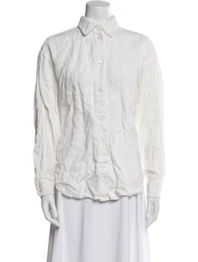 Pre-owned Rachel Comey Long Sleeve Button-up Top In Neutral