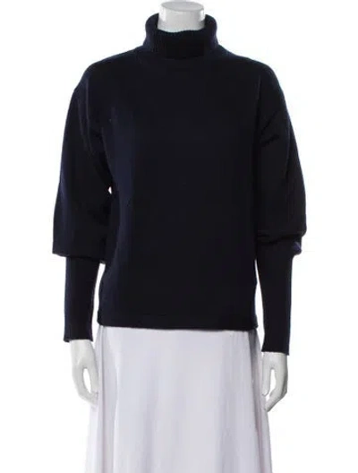Pre-owned Rachel Comey Merino Wool Turtleneck Sweater In Blue