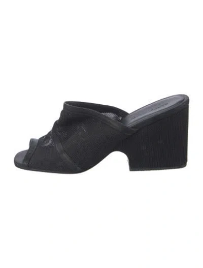 Pre-owned Rachel Comey Mesh Mules In Black