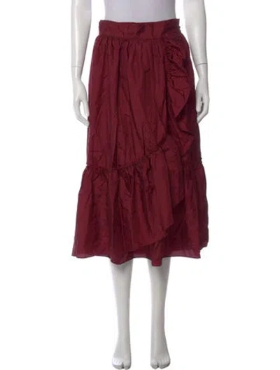 Pre-owned Rachel Comey Midi Length Skirt In Burgundy