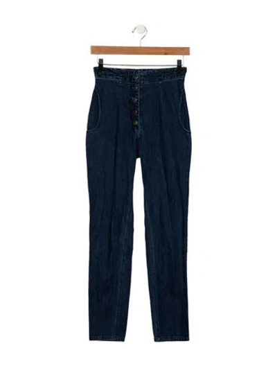 Pre-owned Rachel Comey Mid-rise Skinny Leg Jeans In Blue