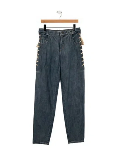 Pre-owned Rachel Comey Mid-rise Straight Leg Jeans In Blue