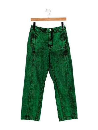 Pre-owned Rachel Comey Mid-rise Straight Leg Jeans In Green