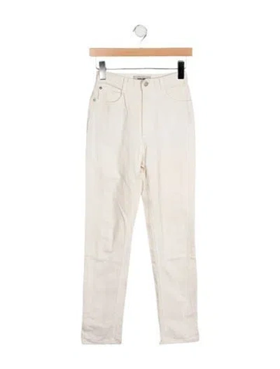 Pre-owned Rachel Comey Mid-rise Straight Leg Jeans In Neutral