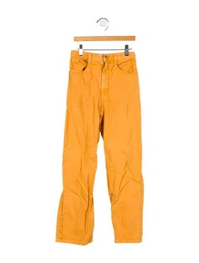 Pre-owned Rachel Comey Mid-rise Straight Leg Jeans In Yellow