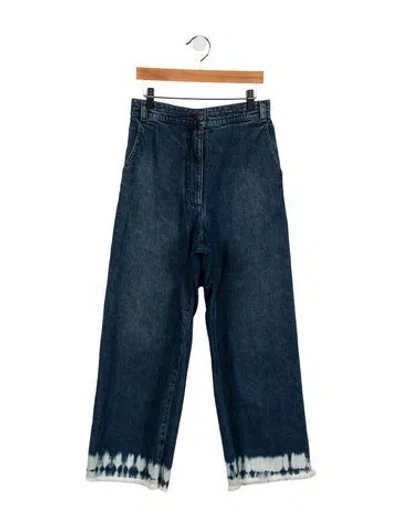 Pre-owned Rachel Comey Mid-rise Wide Leg Jeans In Blue