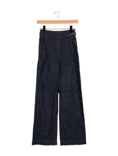 Pre-owned Rachel Comey Mid-rise Wide Leg Jeans In Blue