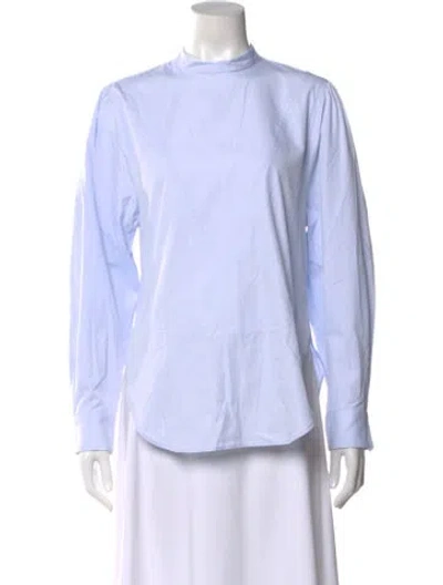 Pre-owned Rachel Comey Mock Neck Long Sleeve Blouse In Multi