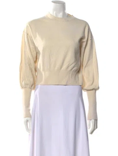 Pre-owned Rachel Comey Mock Neck Long Sleeve Sweatshirt In Neutral