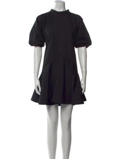 Pre-owned Rachel Comey Mock Neck Mini Dress In Black