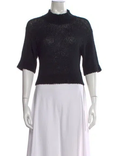 Pre-owned Rachel Comey Mock Neck Sweater In Black