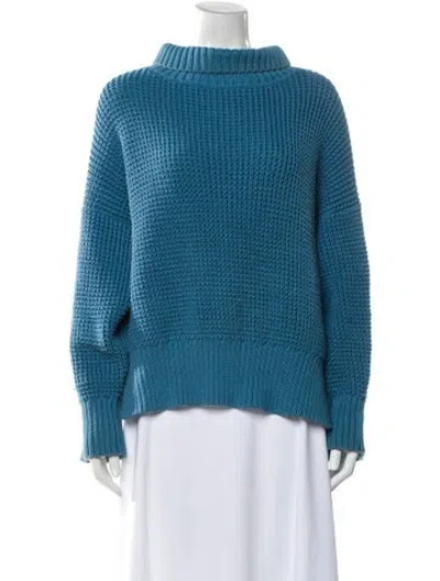 Pre-owned Rachel Comey Mock Neck Sweater In Blue