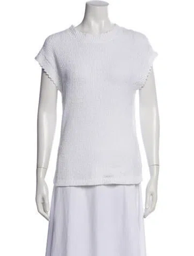 Pre-owned Rachel Comey Mock Neck Sweater In White