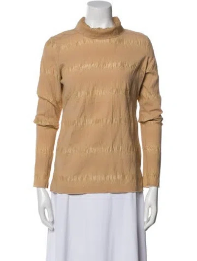 Pre-owned Rachel Comey Mock Neck Three-quarter Sleeve Sweatshirt In Blue