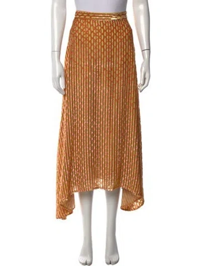 Pre-owned Rachel Comey Nylon Long Skirt In Yellow