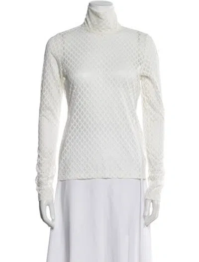 Pre-owned Rachel Comey Nylon Patterned Top In White
