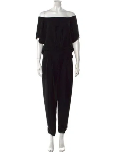 Pre-owned Rachel Comey Off-the-shoulder Jumpsuit In Black
