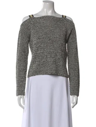 Pre-owned Rachel Comey Off-the-shoulder Long Sleeve Top In Neutral