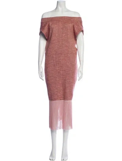 Pre-owned Rachel Comey Off-the-shoulder Mini Dress In Neutral