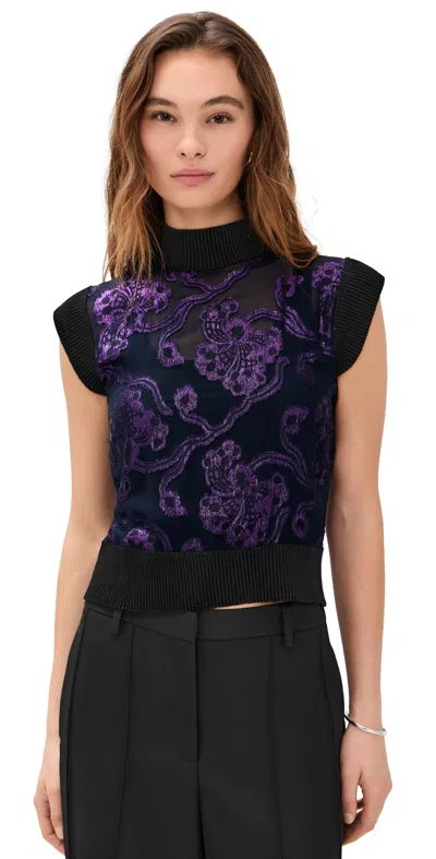 Rachel Comey Orin Top Midnight Purple In Blue