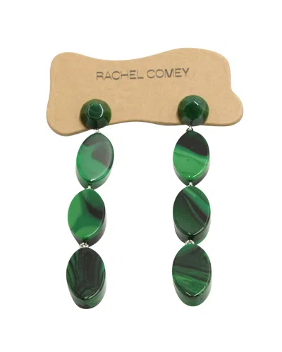 Rachel Comey Oval Dangling Earrings In Green Acrylic