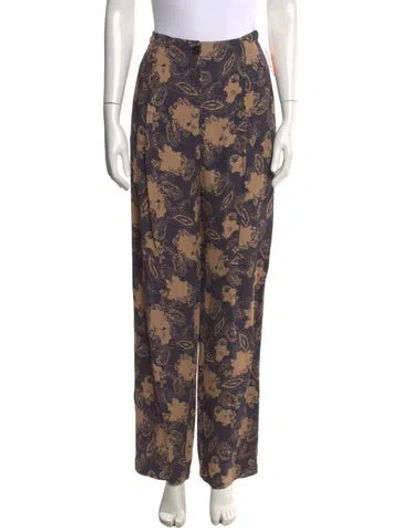 Pre-owned Rachel Comey Paisley Print Wide Leg Pants W/ Tags In Brown