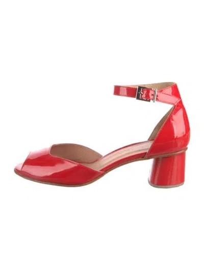 Pre-owned Rachel Comey Patent Leather D'orsay Pumps In Red