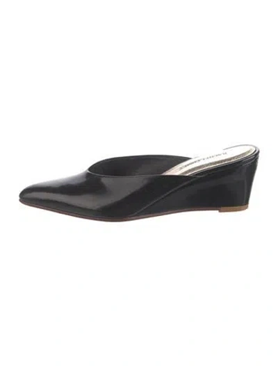 Pre-owned Rachel Comey Patent Leather Mules In Black