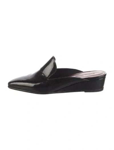 Pre-owned Rachel Comey Patent Leather Mules In Black