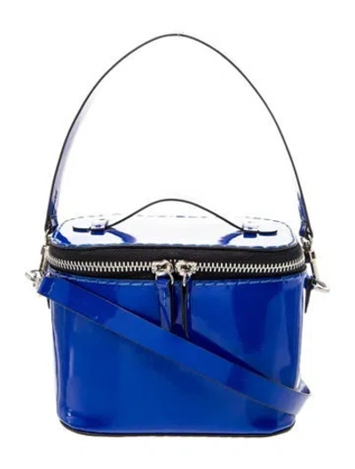 Pre-owned Rachel Comey Patent Leather Top Handle Bag W/ Tags In Blue