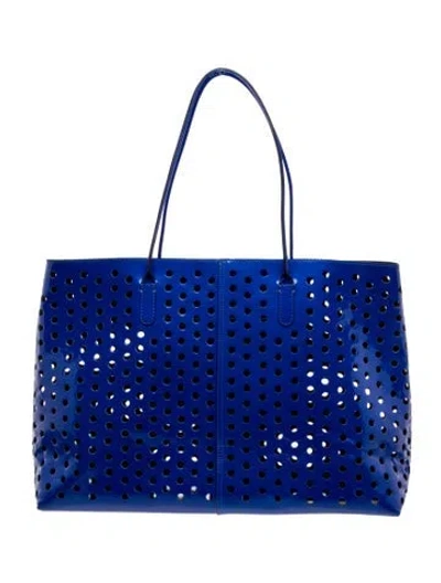 Pre-owned Rachel Comey Patent Leather Tote In Blue