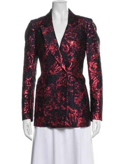 Pre-owned Rachel Comey Patterned Blazer In Red