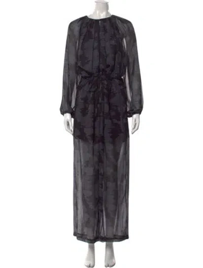 Pre-owned Rachel Comey Patterned Crew Neck Jumpsuit W/ Tags In Black