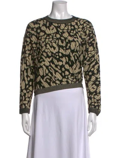 Pre-owned Rachel Comey Patterned Crew Neck Sweater In Black/neutrals