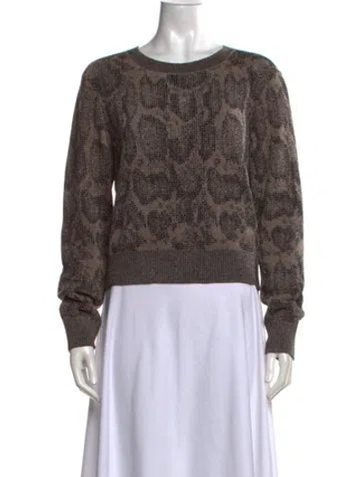 Pre-owned Rachel Comey Patterned Crew Neck Sweatshirt In Brown