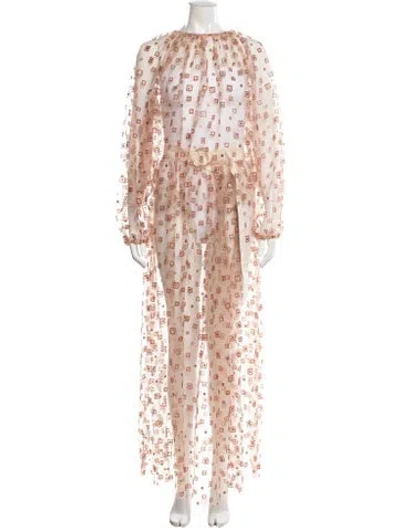 Pre-owned Rachel Comey Patterned Glitter Accents Skirt Set In Pink