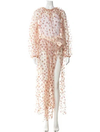 Pre-owned Rachel Comey Patterned Glitter Accents Skirt Set W/ Tags In Neutral