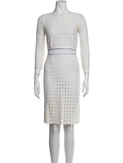 Pre-owned Rachel Comey Patterned Lasercut Accents Skirt Set In White